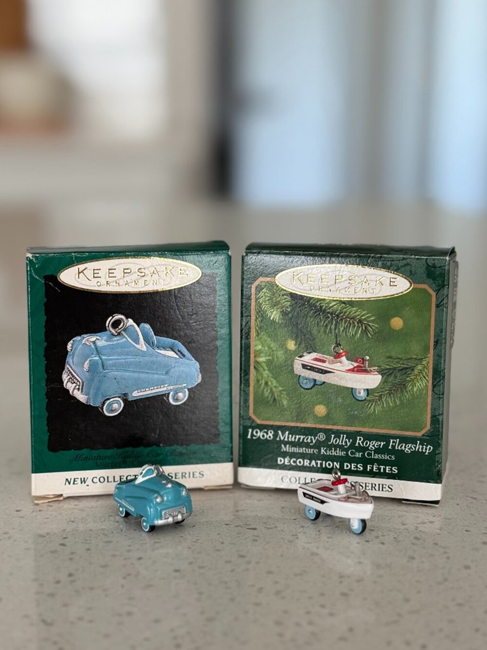 Hallmark Miniature Ornaments Murry Champion & Jolly Roger Flagship
